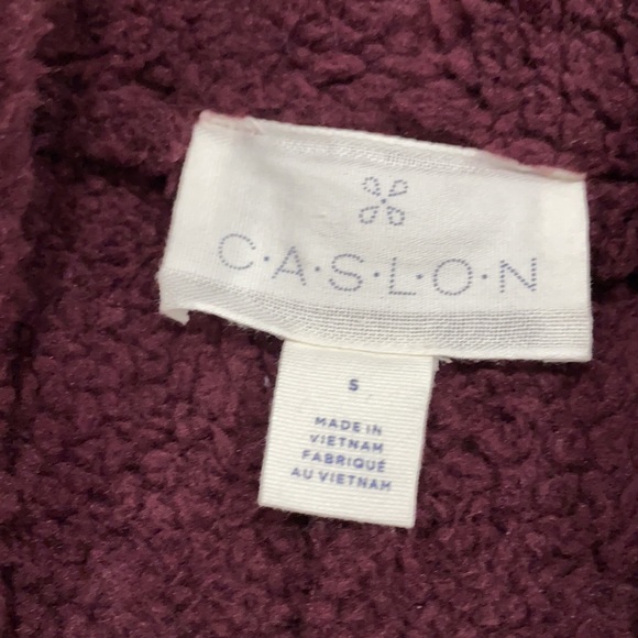 NWT CASLON Plum Burgundy Faux Shearling Suede Vest Size SMALL - Picture 10 of 13